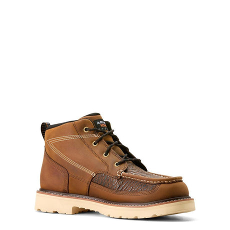 Ariat Rebar Lift Soft-Toe Chukka Boot Distressed Brown-Textured Medial