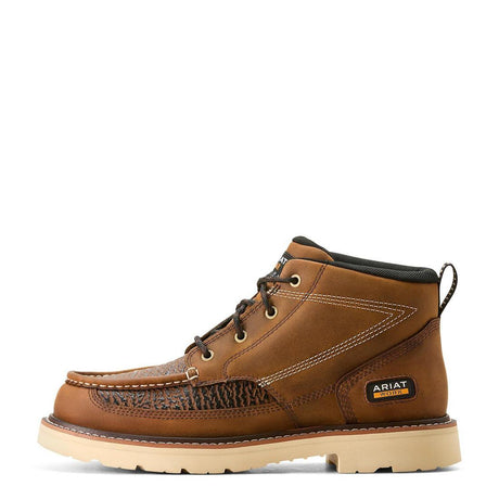 Ariat Rebar Lift Soft-Toe Chukka Boot Distressed Brown-Textured Side