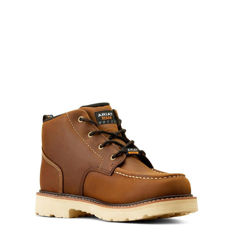 Ariat Rebar Lift Soft-Toe Waterproof Chukka Boot Distressed Brown Medial