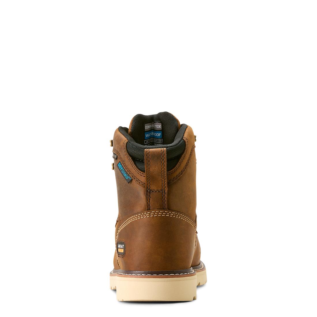 Ariat Rebar Lift Women's Waterproof Composite Toe Work Boot - Brown Sole