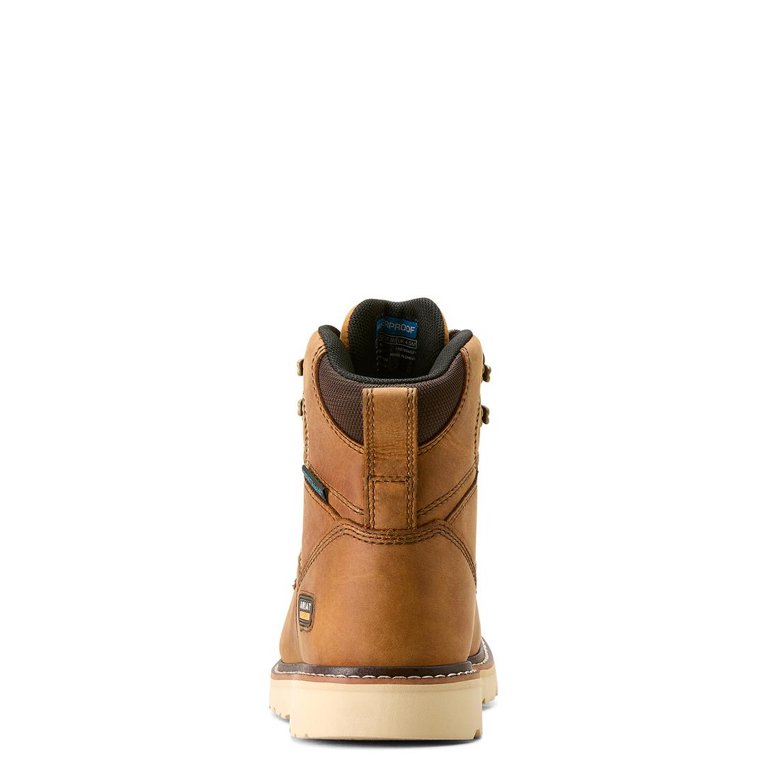 Ariat Rebar Wedge Moc Toe Women's Waterproof Work Boot - Brown Medial