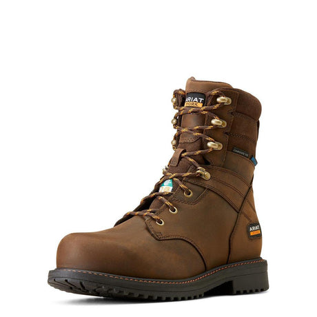 Ariat RigTEK 8 inch Composite-Toe CSA Waterproof Work Boot Oily Distressed Brown Detail