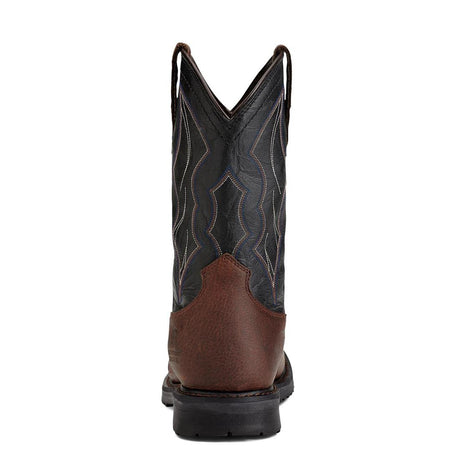 Ariat RigTek Composite-Toe Waterproof Wide Square Toe Work Boot Oiled Brown Upper