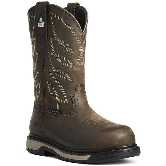 Ariat Riveter Women's CSA Waterproof Composite Toe Work Boot - Brown Profile