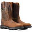 Ariat Sierra Shock Shield Patriot Steel-Toe Work Boot Distressed Brown Profile