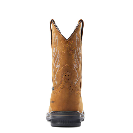 Ariat Sierra Shock Shield Steel-Toe Waterproof Work Boot Distressed Brown Upper