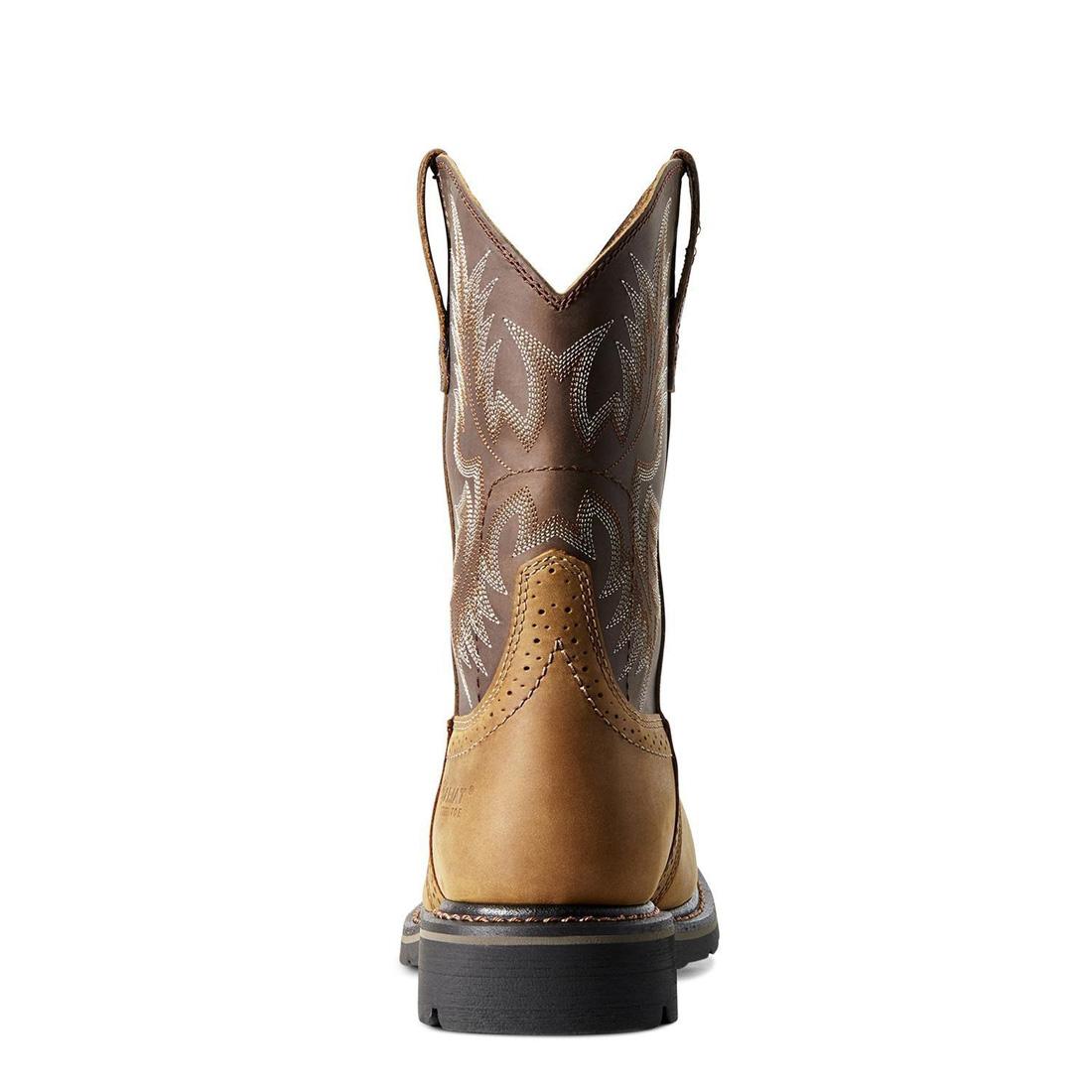 Ariat Sierra Steel-Toe Wide Square Toe Work Boot Aged Bark Upper