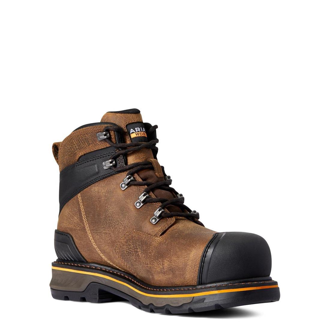 Ariat Stump Jumper 6 inch Composite-Toe Waterproof Work Boot Dark Hickory Medial