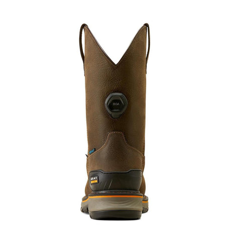 Ariat Stump Jumper BOA Composite-Toe Waterproof Pull-On Work Boot Iron Coffee Upper
