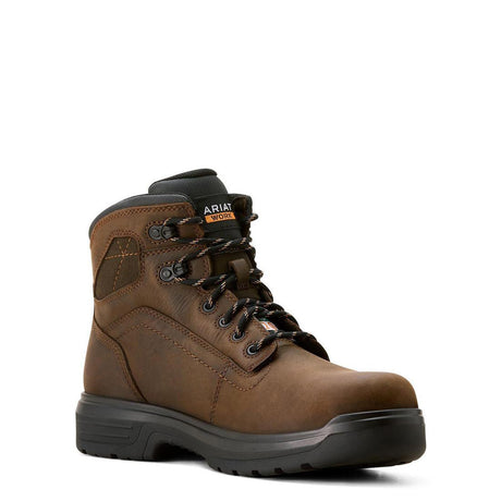 Ariat Turbo 6 inch Carbon-Toe CSA Waterproof Work Boot Rich Brown Medial