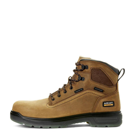 Ariat Turbo 6 inch Carbon-Toe Waterproof Work Boot Aged Bark Side