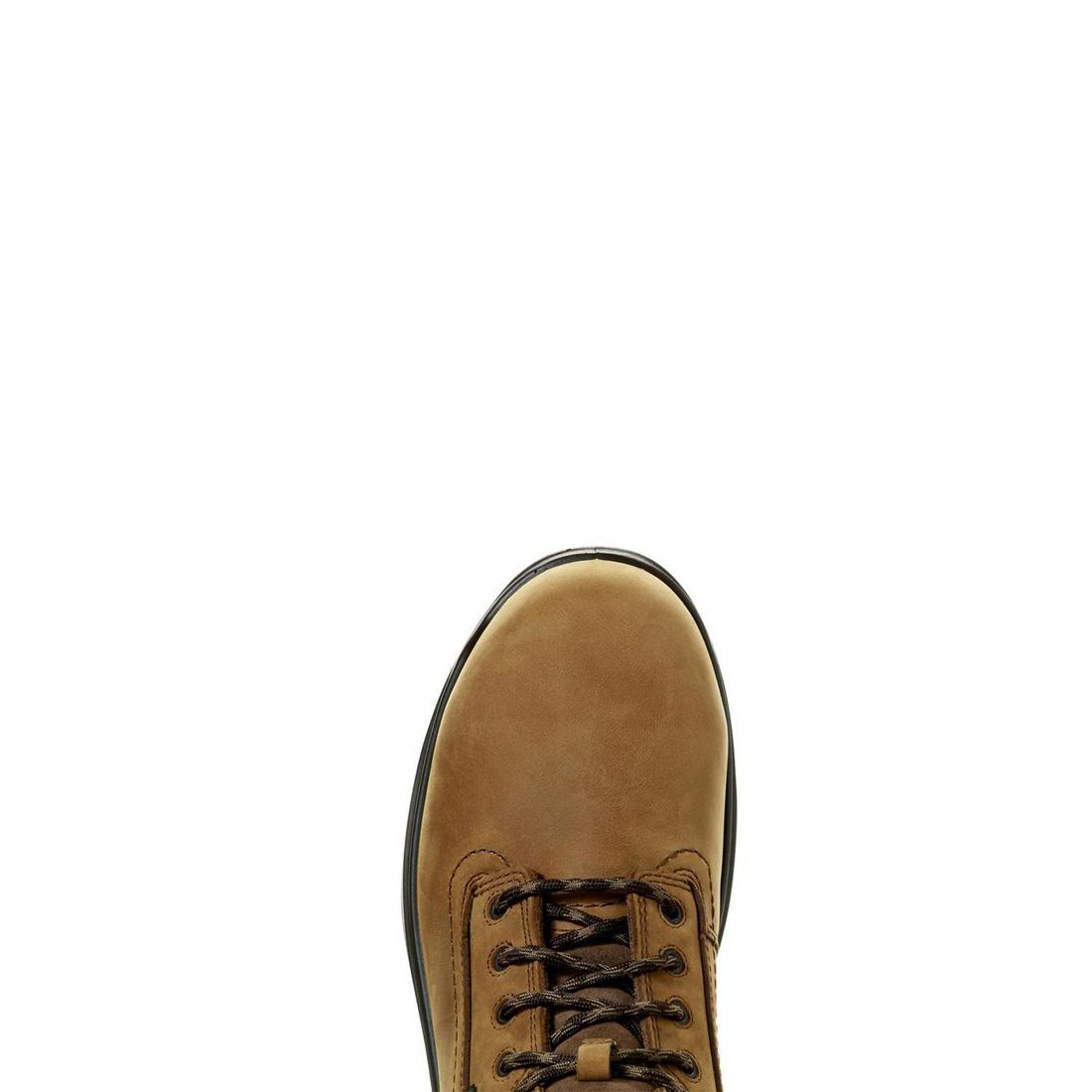 Ariat Turbo 6 inch Carbon-Toe Waterproof Work Boot Aged Bark Upper