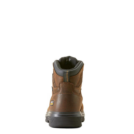 Ariat Turbo 6 inch Carbon-Toe Waterproof Work Boot Rich Brown Heel