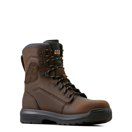 Ariat Turbo 8 inch Carbon-Toe Waterproof Work Boot Rich Brown Medial
