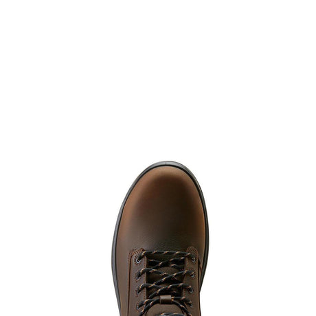 Ariat Turbo 8 inch Carbon-Toe Waterproof Work Boot Rich Brown Upper