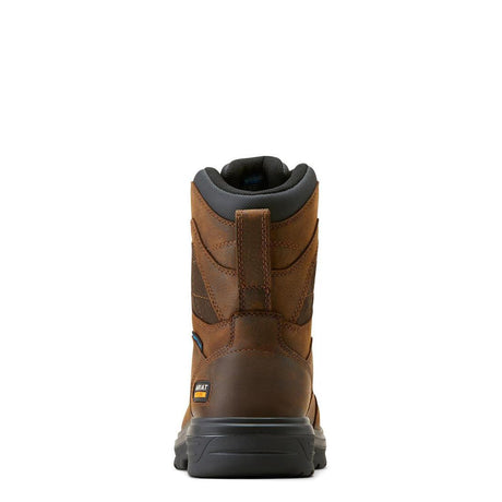 Ariat Turbo 8 inch Soft-Toe Waterproof Boot Rich Brown Heel