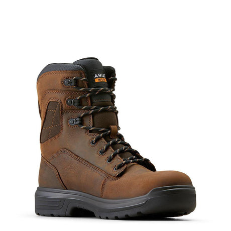 Ariat Turbo 8 inch Soft-Toe Waterproof Boot Rich Brown Medial