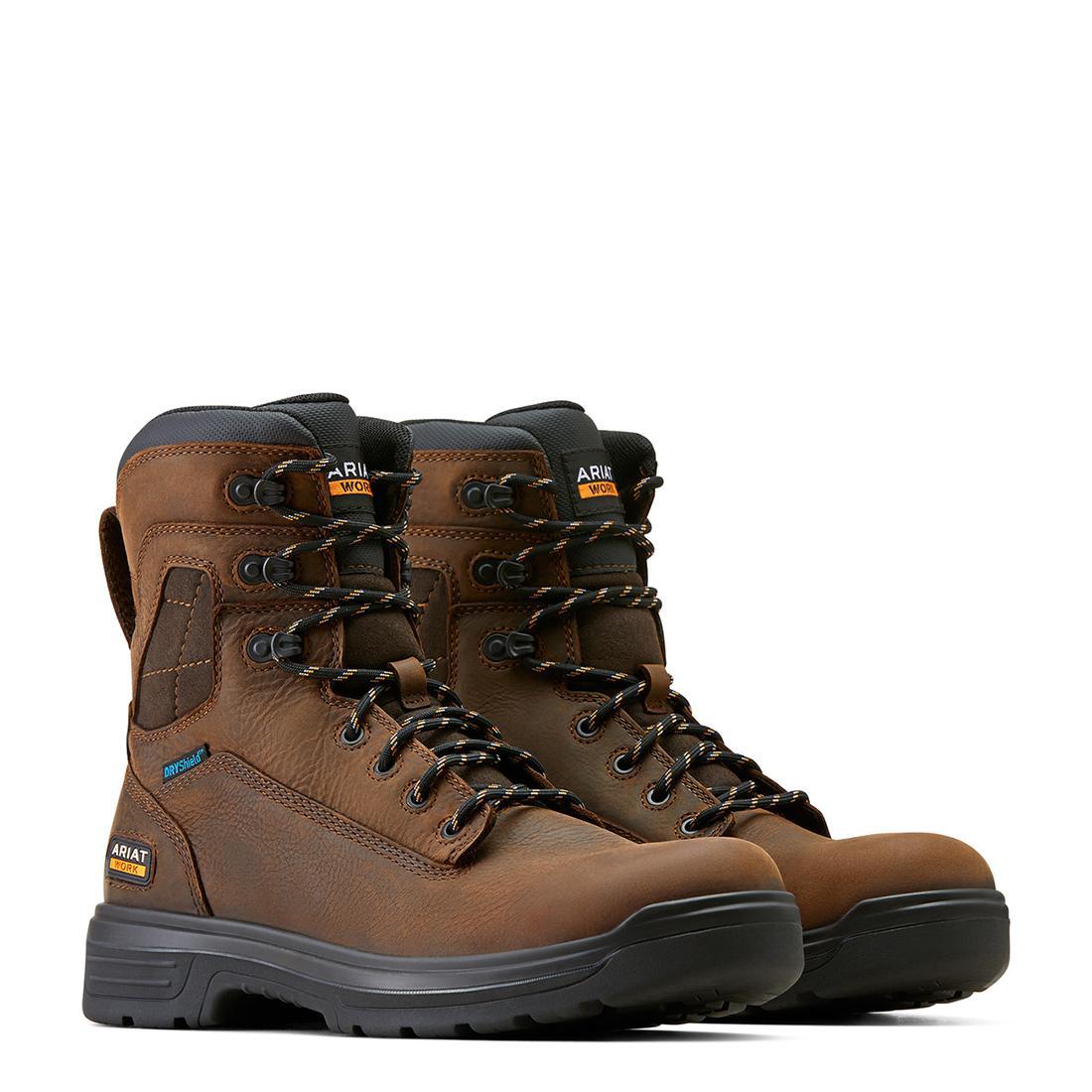 Ariat Turbo 8 inch Soft-Toe Waterproof Boot Rich Brown Profile