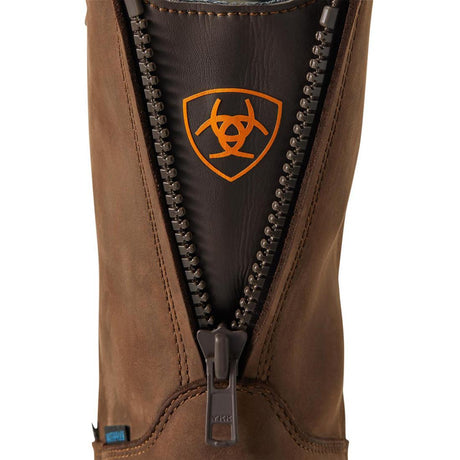 Ariat Turbo Carbon-Toe Waterproof Moc Toe Work Boot Mocha Detail
