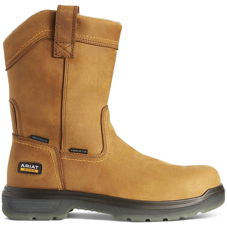 Ariat Turbo Carbon-Toe Waterproof Pull-On Work Boot Aged Bark Profile