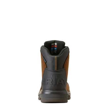Ariat Turbo Outlaw 6 inch Carbon-Toe CSA Waterproof Work Boot Rich Brown Heel