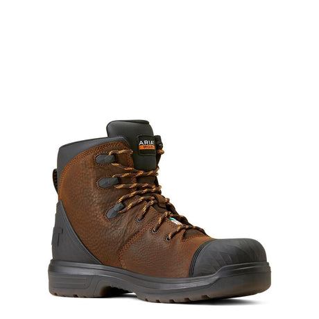 Ariat Turbo Outlaw 6 inch Carbon-Toe CSA Waterproof Work Boot Rich Brown Medial