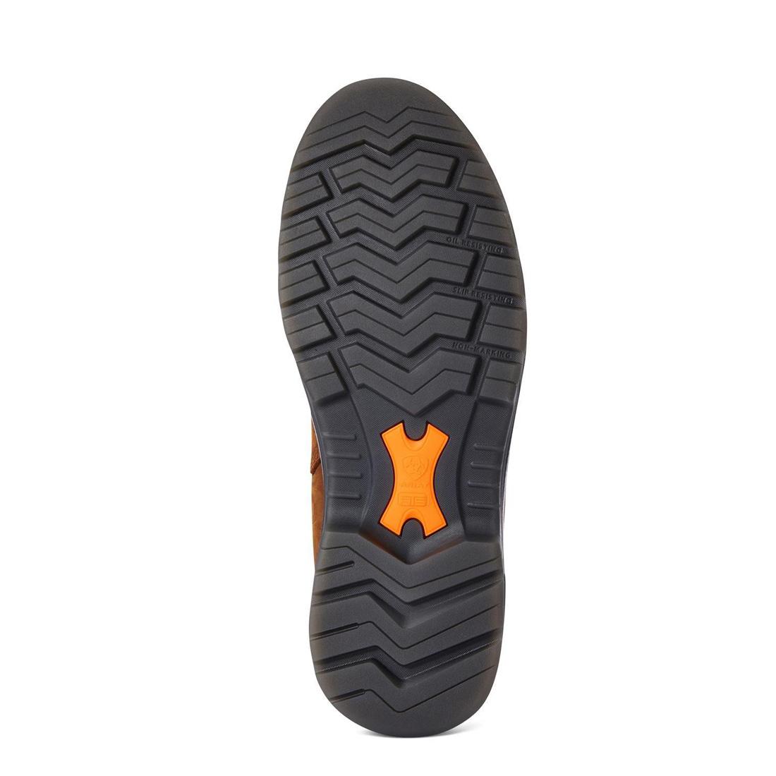 Ariat Turbo Outlaw 8 inch Carbon-Toe CSA Waterproof 400g Carbon Toe Work Boot Barley Brown Sole
