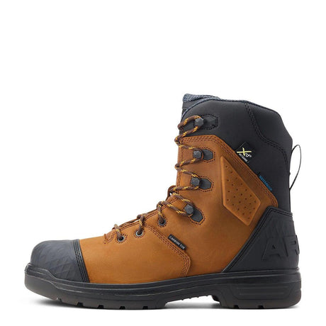 Ariat Turbo Outlaw 8 inch Carbon-Toe Waterproof CSA MetGuard Work Boot Barley Brown Side