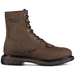 Ariat WorkHog 8 inch Soft-Toe Waterproof Boot Oily Distressed Brown Profile