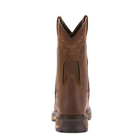Ariat WorkHog Soft-Toe Waterproof Boot Oily Distressed Brown Heel