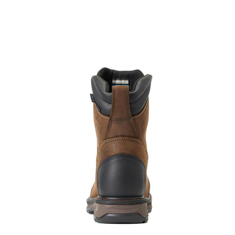 Ariat WorkHog XT BOA 8 inch Carbon-Toe Waterproof Work Boot Chocolate Brown Heel