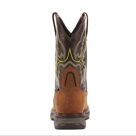 Ariat WorkHog XT Wide Square Toe Waterproof Carbon Toe Work Boot Tumbled Bark Heel