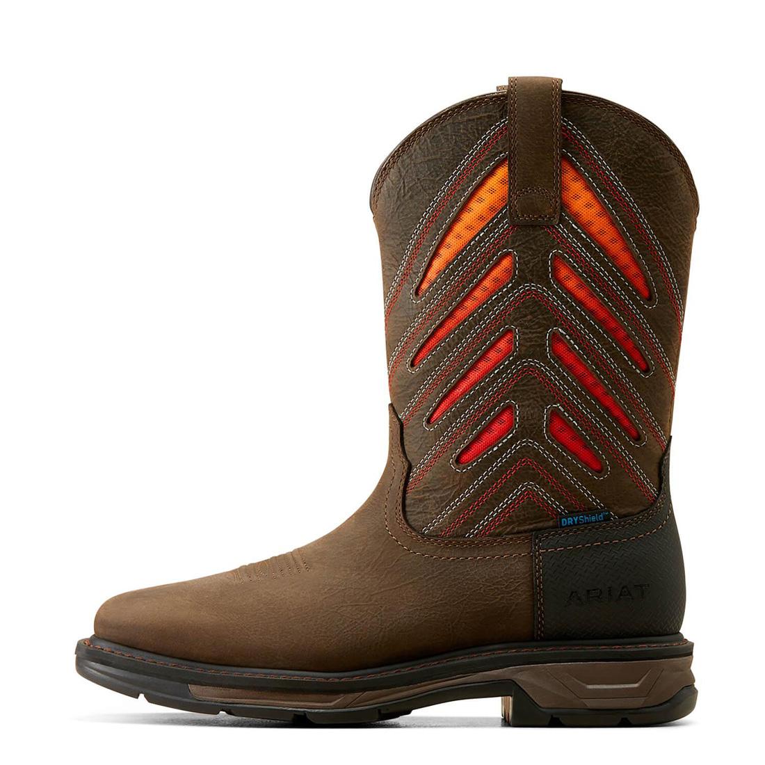 Ariat WorkHog XT VentTEK Waterproof Soft-Toe Work Boot Iron Coffee Heel