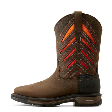Ariat WorkHog XT VentTEK Waterproof Soft-Toe Work Boot Iron Coffee Heel
