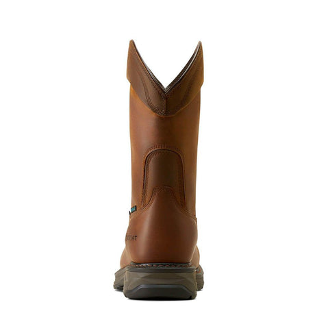 Ariat WorkHog XT Wellington Waterproof Carbon-Toe Work Boot Distressed Brown Heel