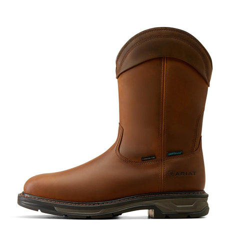 Ariat WorkHog XT Wellington Waterproof Carbon-Toe Work Boot Distressed Brown Side