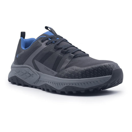 Avenger Aero Trail Composite Toe Work Shoes – Black/Blue A1220 Medial Image