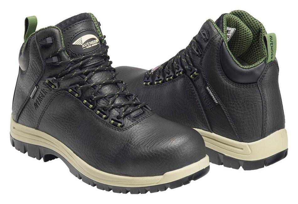 Avenger Breaker 6" Waterproof Puncture Resistant Composite Toe Work Boots – Black A7282 Medial Image