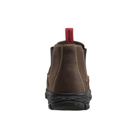 Avenger Flight Composite Toe SD10 Romeo Work Shoe – Brown A7030 Heel Image