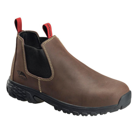 Avenger Flight Composite Toe SD10 Romeo Work Shoe – Brown A7030 Medial Image