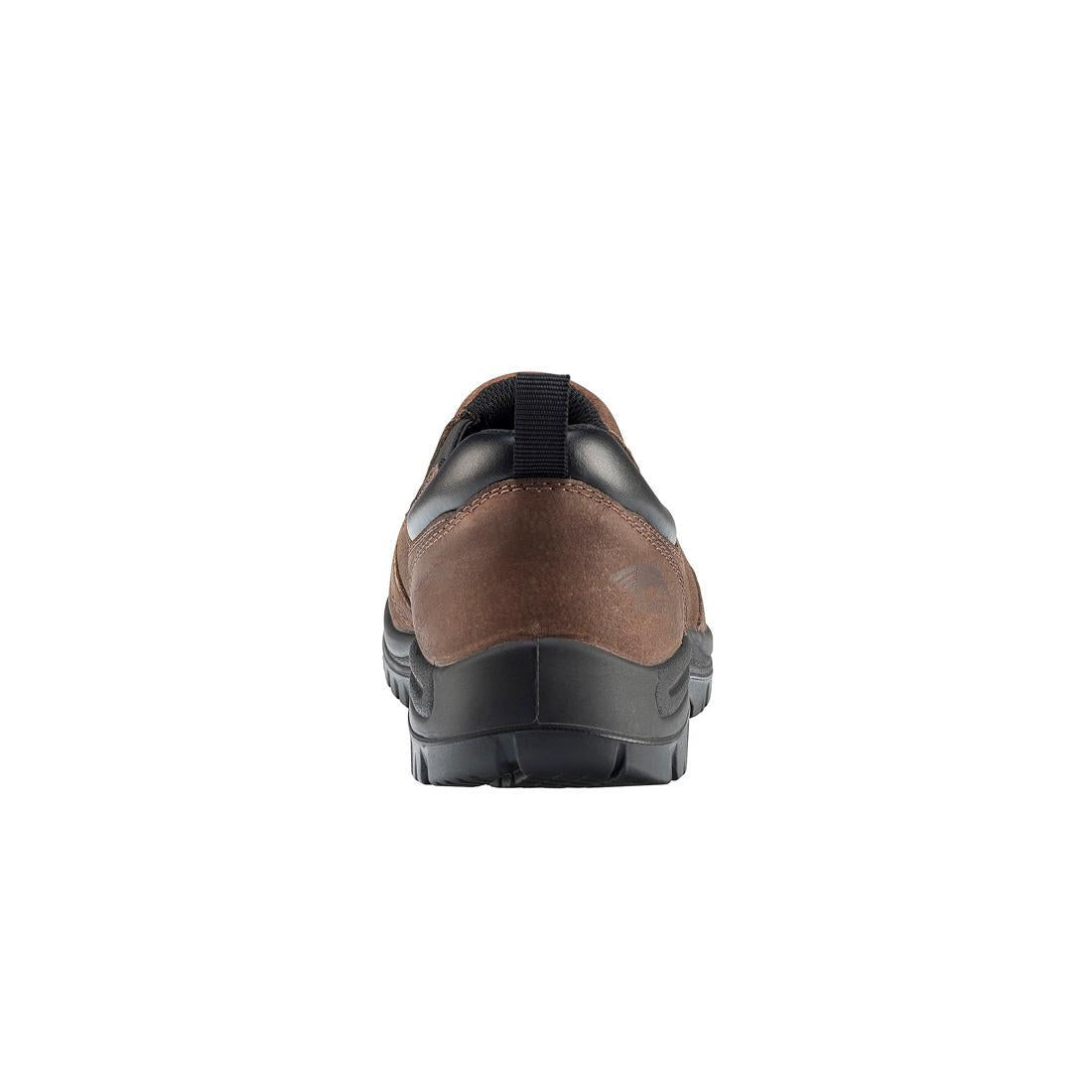 Avenger Foreman Waterproof Composite Toe Slip On Work Shoes – Brown A7108 Heel Image