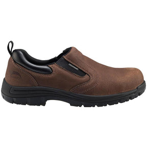 Avenger Foreman Waterproof Composite Toe Slip On Work Shoes – Brown Profile View