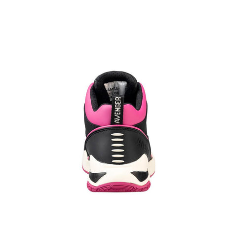 Avenger Reaction Women’s Aluminum Toe Work Boots – Black/Pink A1001 Heel Image