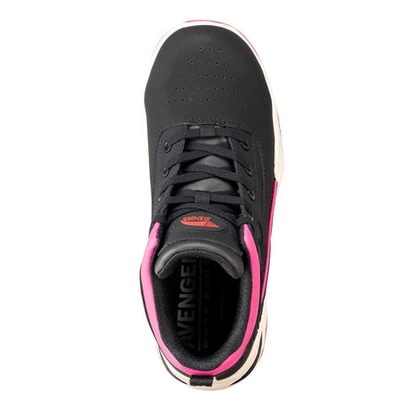 Avenger Reaction Women’s Aluminum Toe Work Boots – Black/Pink A1001