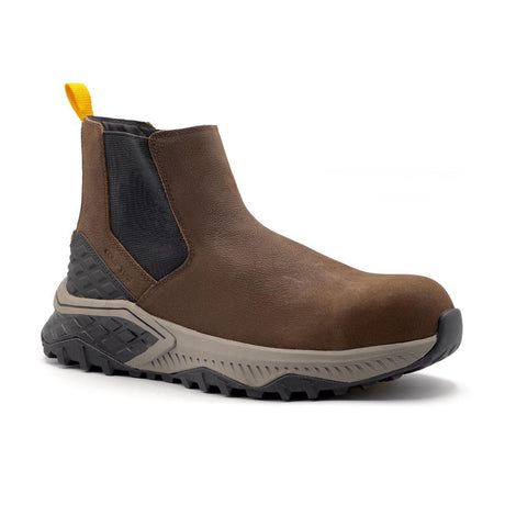 Avenger Summit Trail Composite Toe Chelsea Work Boot – Brown A8806 Medial Image