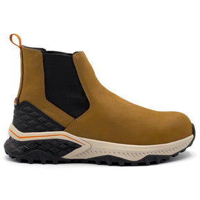 Avenger Summit Trail Women’s Composite Toe Chelsea Work Boot – Light Brown Profile View