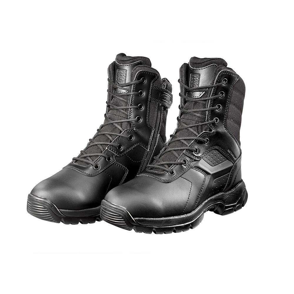 Black Diamond 8" Side Zip Waterproof Composite Toe Tactical Work Boot Black angle side