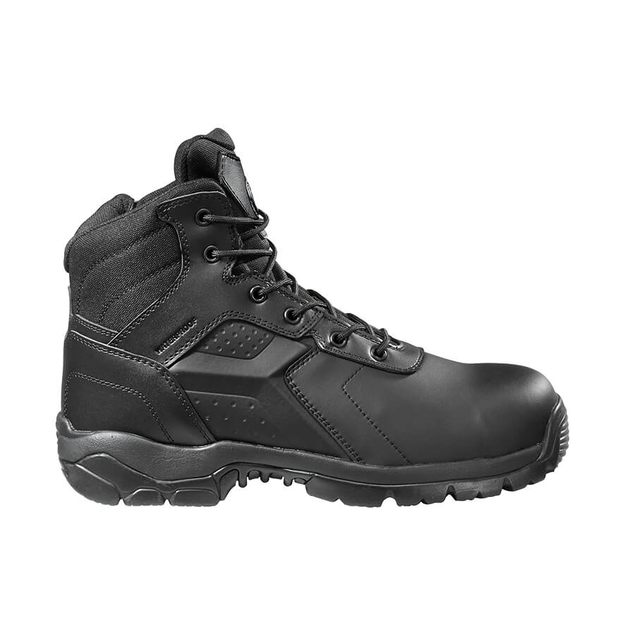 Black Diamond 6" Side Zip Waterproof Composite Toe Tactical Work Boot Black