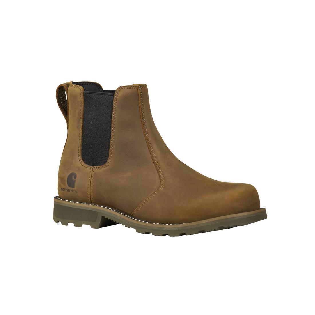 Carhartt 5" Frontier Women’s Water Resistant Chelsea Steel-Toe Brown FN6294-W side angle