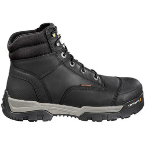 Carhartt 6" Ground Force Waterproof Composite Toe Work Boot Black Profile View